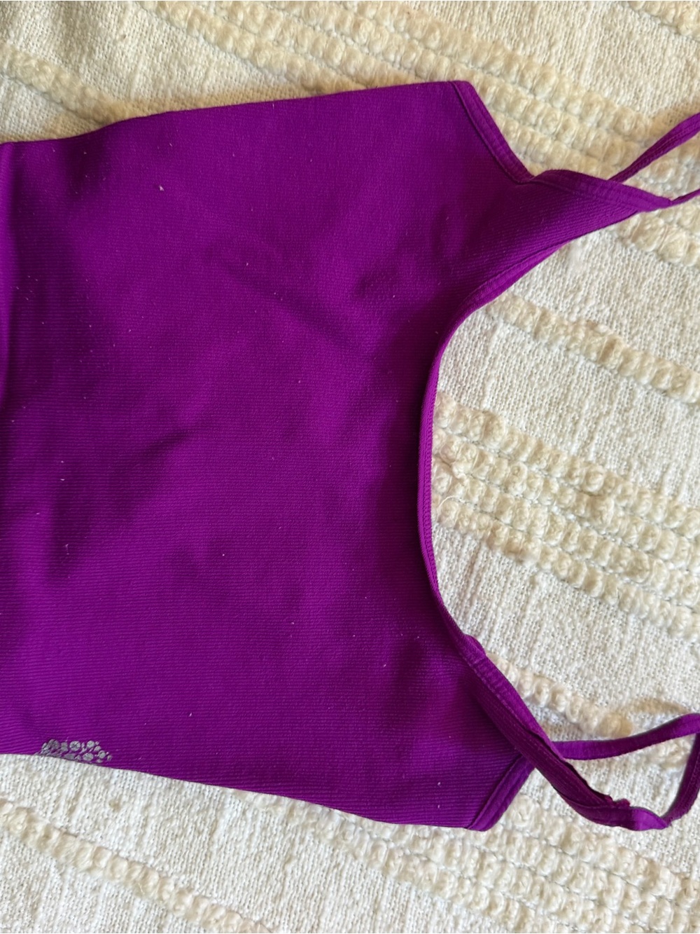 FP Movement by Free People Magenta Spaghetti-Strap Ribbed Tank